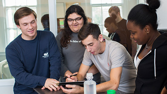 Photo of Students in Health Simulation Lab