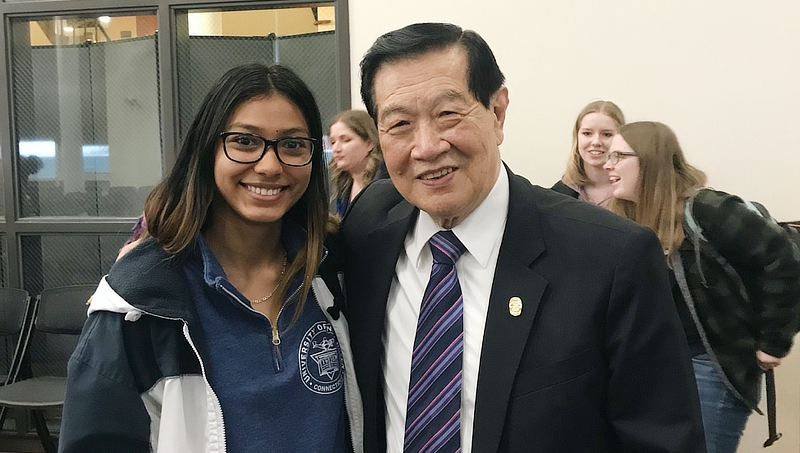 Johanna Elvir ’22 and Henry C. Lee, Ph.D.