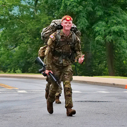 Day 10: 12-mile ruck march.
