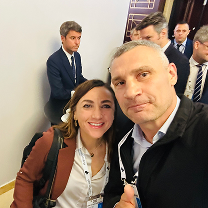 Olena Lennon with Vitalii Klitschko