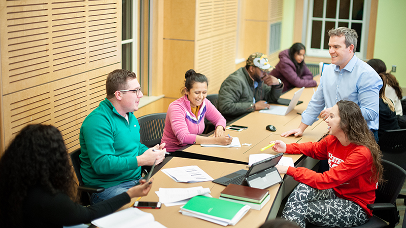 Karl Minges, Ph.D., MPH, in the classroom.