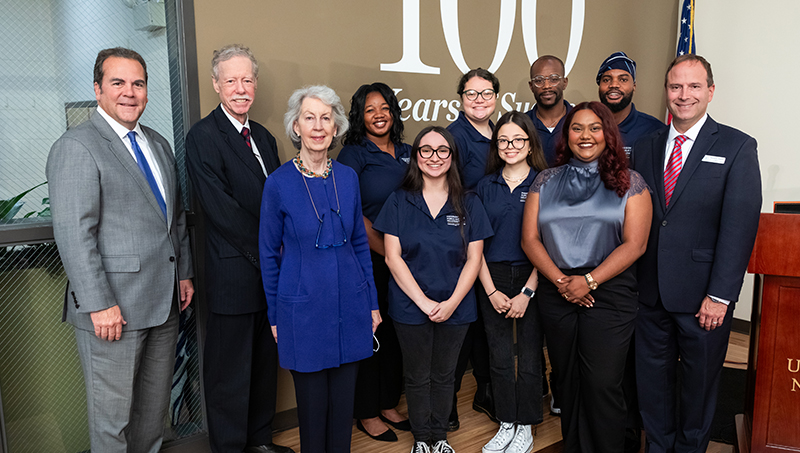 The Fellows shared their experiences with University leadership and with members of the Bartels family. 