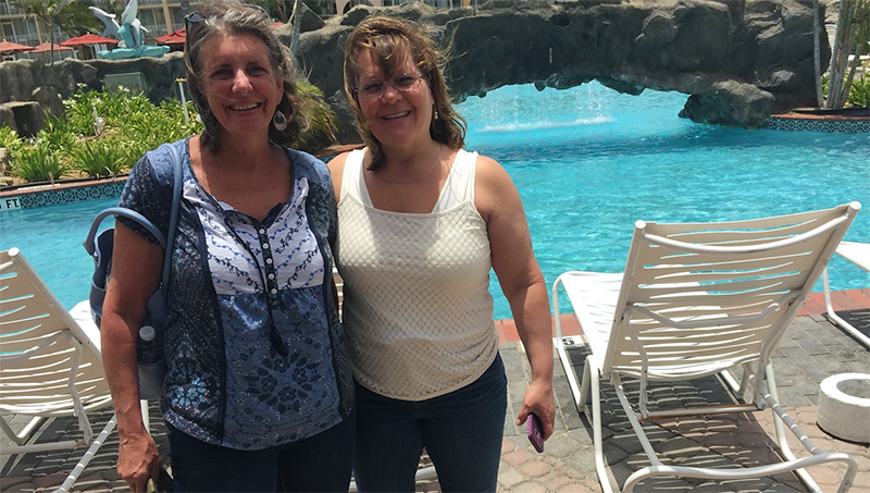 Image of Kathy enjoying the sunshine in Aruba.