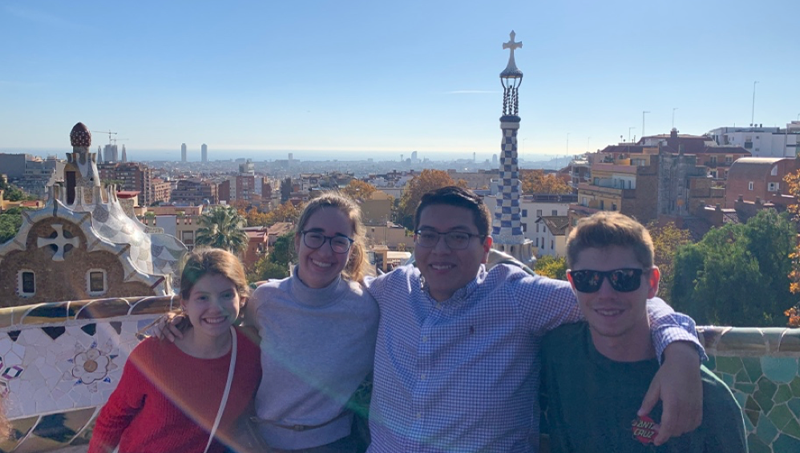 Manuel Cortes-Jiimenez in Barcelona with friends.