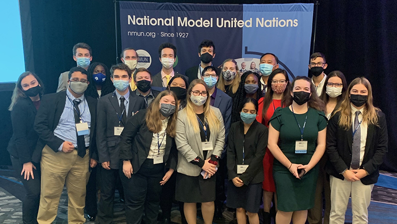 Group shot of students who traveled to washington D.C.