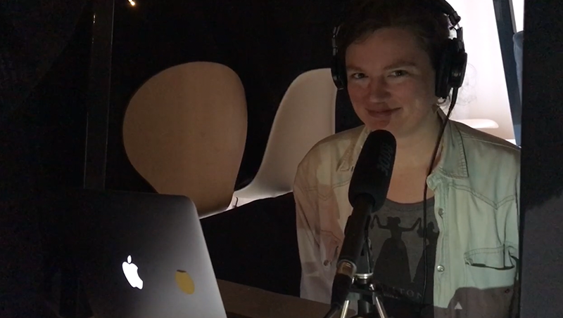 Image of Sylvia Cunningham in her home studio.