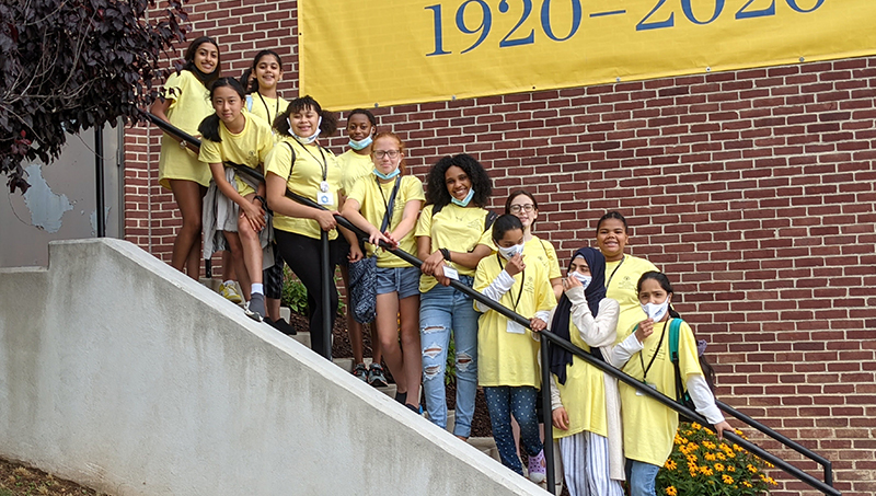 All Girls Math Academy program participants at the University.