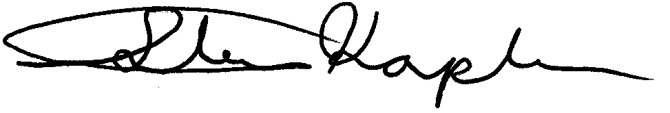 President Kaplan signature